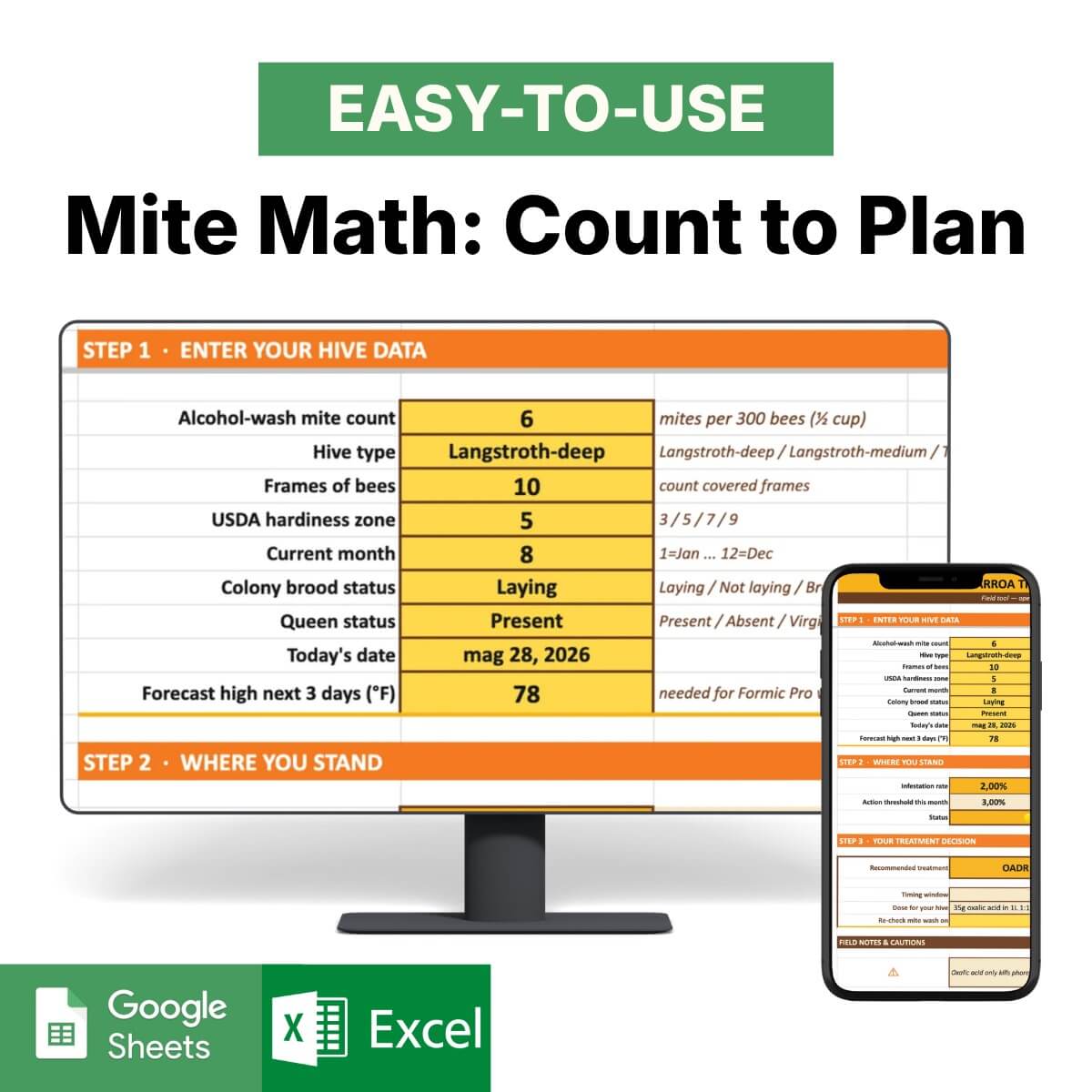 Mite Math: Count to Plan